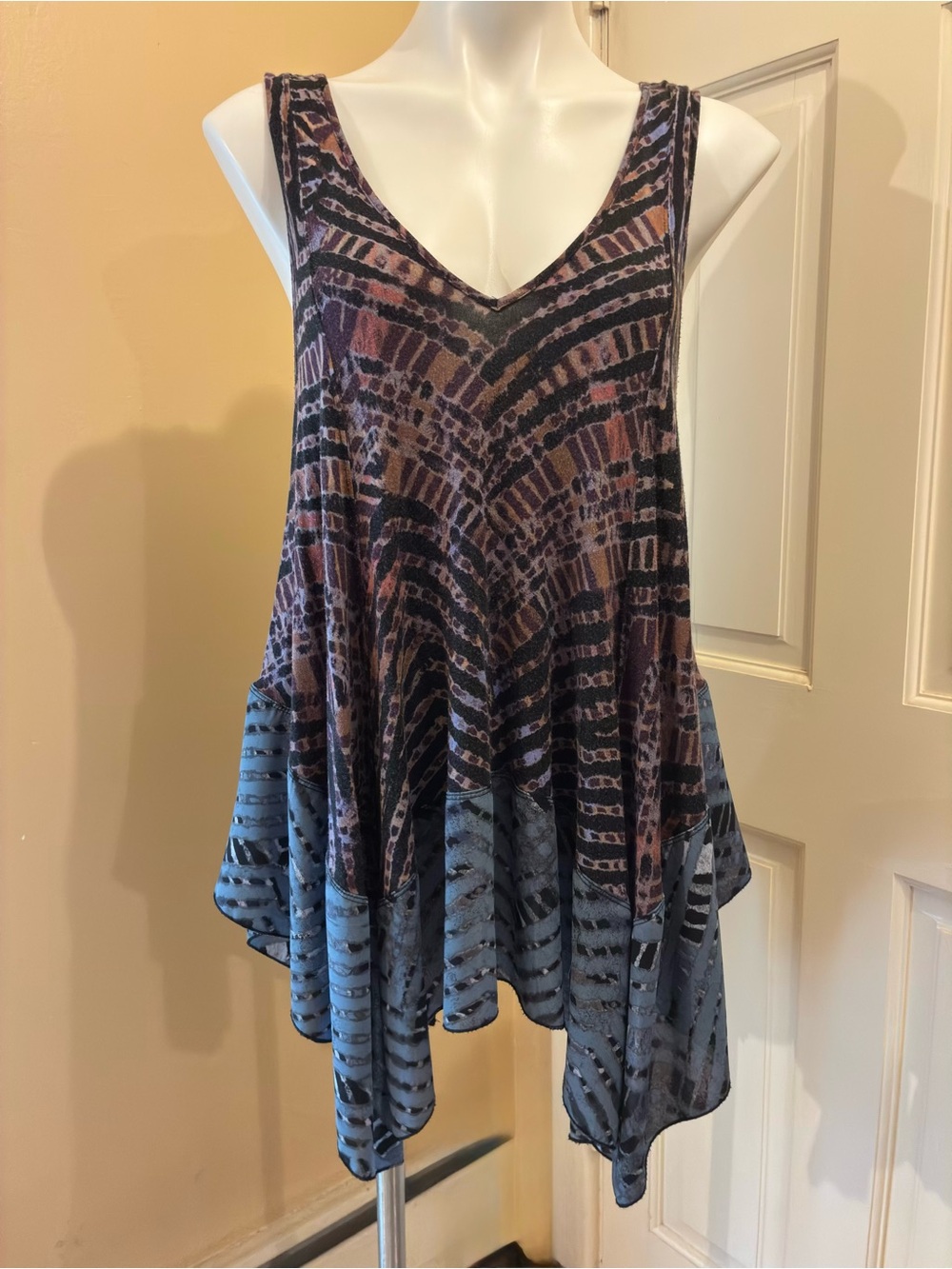 Free People Day Dreamers Tank Top Blue/ Purple Size M
